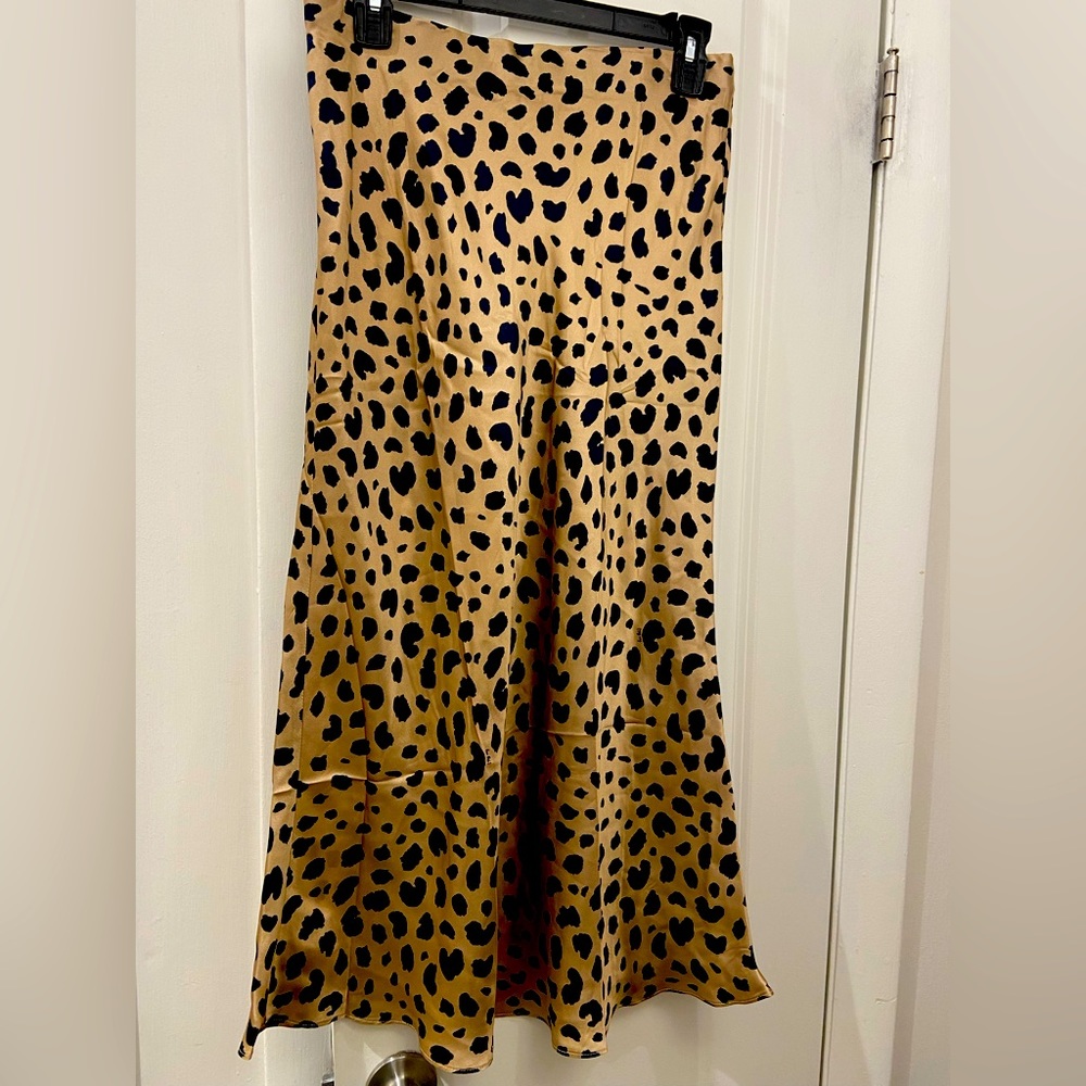 EUC Réalisation “The Naomi” Silk Skirt in Wild Thing in size L